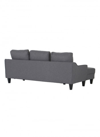 Sydney Textured Left Corner Sofa Bed Grey