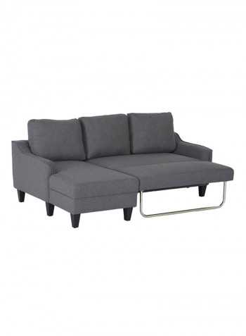 Sydney Textured Left Corner Sofa Bed Grey