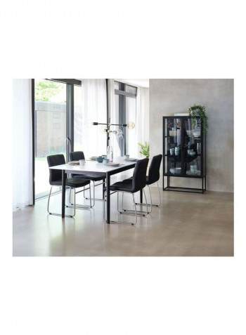 Virum 2 Doors Display Cabinet Black