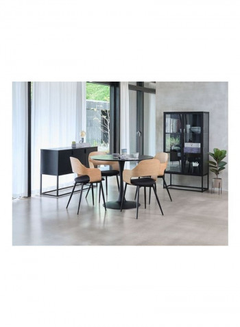 Virum 2 Doors Display Cabinet Black
