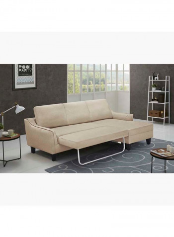 Sydney Right Corner Sofa Bed Beige 211 x 132 x 88cm