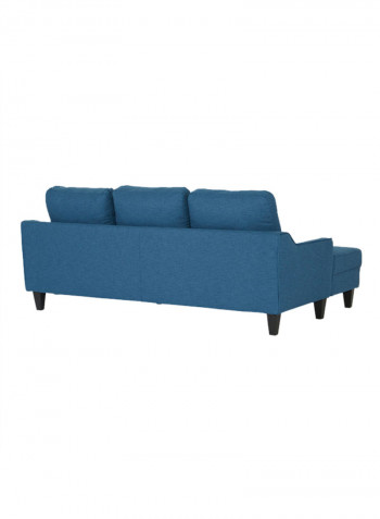 Sydney Textured Left Corner Sofa Bed Blue