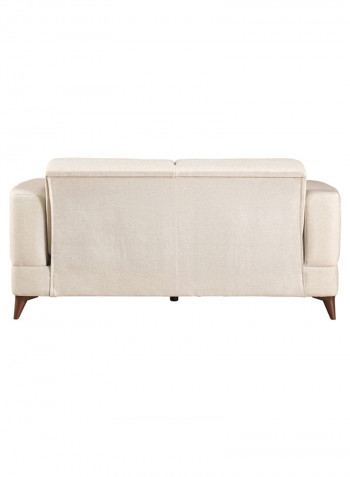 Two Seater Santiago Sofa Bed With 2 Cushions Beige/Blue
