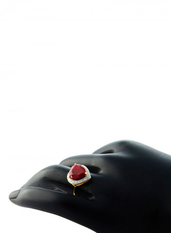 18K Gold Genuine Diamonds Ring 0.13 Carat