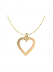 22 Karat Gold Heart Design Pendant Necklace