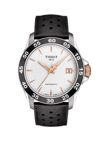 Men's Leather Analog Wrist Watch T106.407.26.031.00