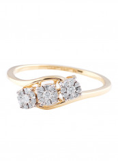 18 Karat Gold 0.13 Carat Diamond PS Napoli Promise Ring