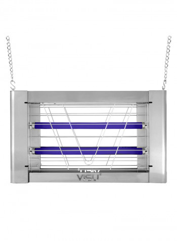 Electric Fly Insect Trap UV Lamp Bug Zapper Silver/Blue 602x372x142millimeter