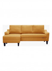 Sydney Left Corner Sofa Bed Yellow 211x88x103cm