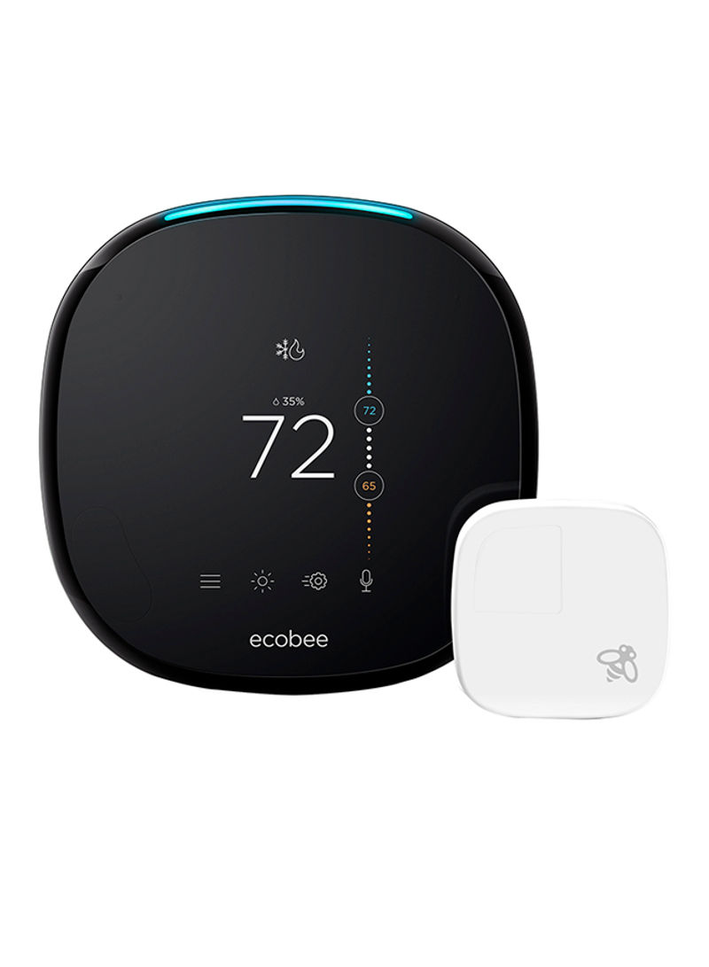 Smart Thermostat With Room Sensor Black/White