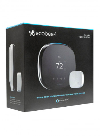 Smart Thermostat With Room Sensor Black/White