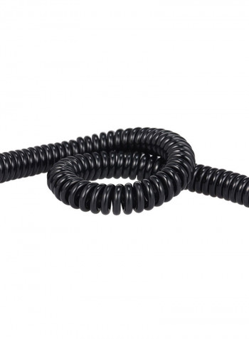 3.5mm Stereo Audio Line Spring Coil Aux Cable V6908-1_P Black