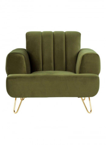 1 Seater Fabric Sofa Green