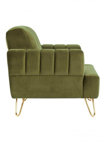 1 Seater Fabric Sofa Green