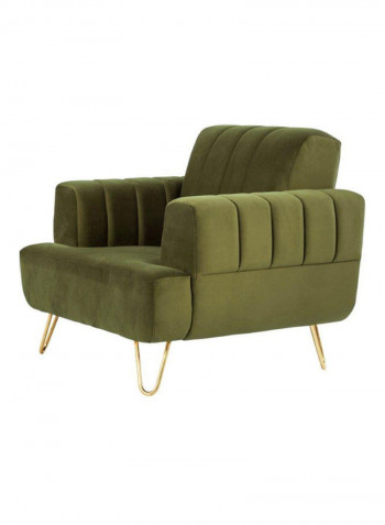 1 Seater Fabric Sofa Green