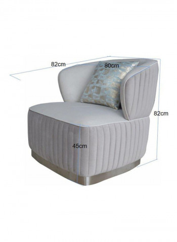 1 Seater Fabric Sofa Grey