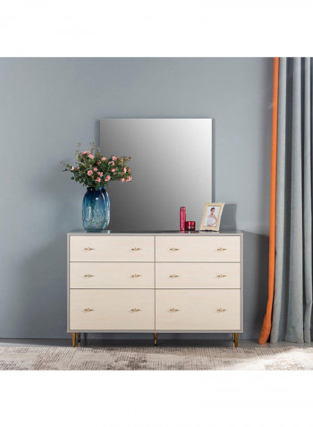 Rehan Dresser With Mirror Multicolour 120x42x80cm