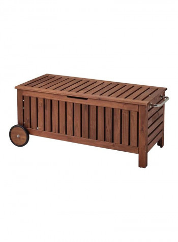 Bench With Storage Bag Brown