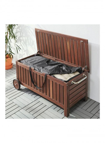 Bench With Storage Bag Brown