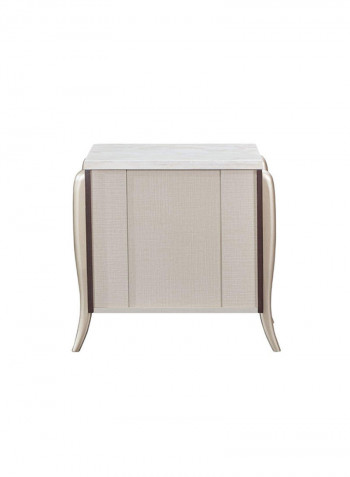 Set Of 2 Charlotte Night Stand Brown/White 60x45x66cm