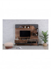 Likya Entertainment Unit Brown/Black 176x192x57cm