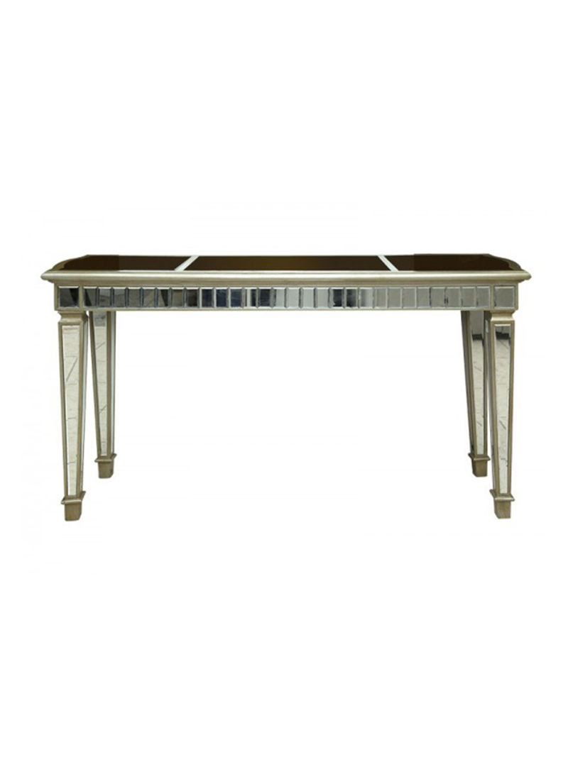Fire Console Table Silver 42x83x146centimeter