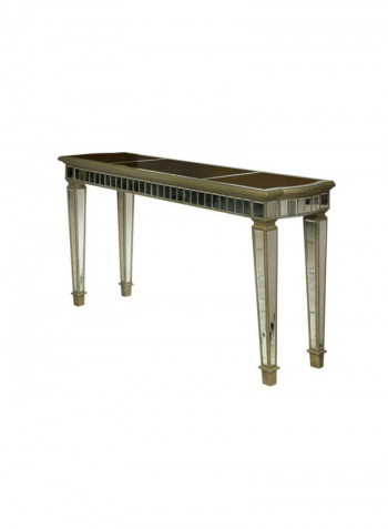 Fire Console Table Silver 42x83x146centimeter