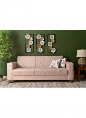 3-Seater Luxemburg Sofa Beige 92x90x220cm