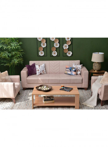 3-Seater Luxemburg Sofa Beige 92x90x220cm