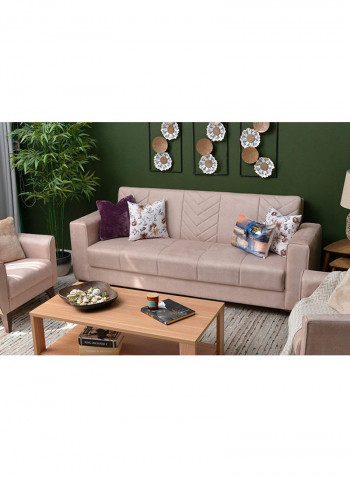 3-Seater Luxemburg Sofa Beige 92x90x220cm