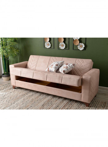 3-Seater Luxemburg Sofa Beige 92x90x220cm