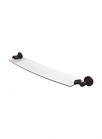 Dottingham Collection Glass Shelf Clear/Black 24inch