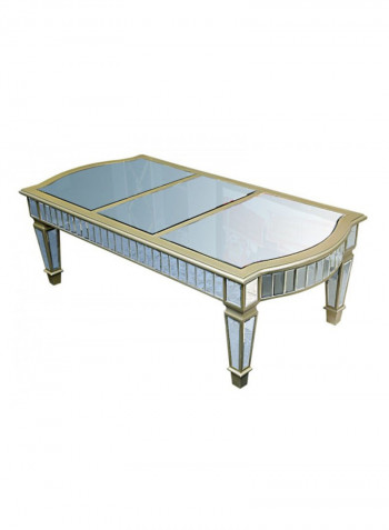 Fire Coffee Table Silver 70x47x140centimeter