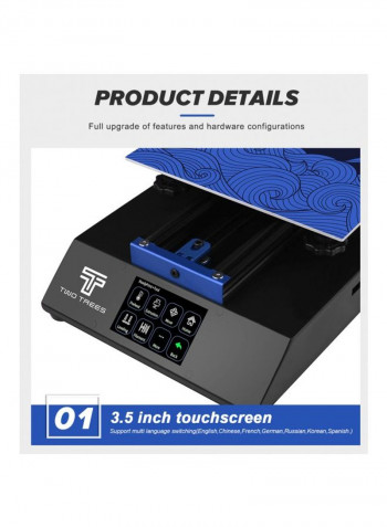 Bluer 3D Printer Black/Blue