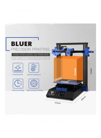 Bluer 3D Printer Black/Blue