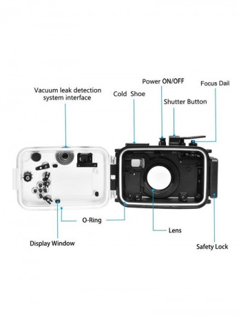 Camera Waterproof Housing Diving Case أسود
