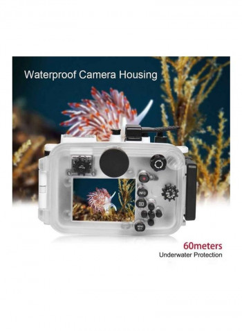 Camera Waterproof Housing Diving Case أبيض/أسود