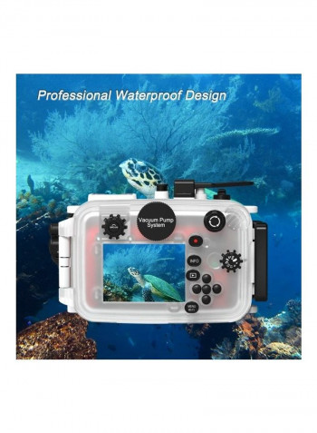 Camera Waterproof Housing Diving Case أبيض/أسود