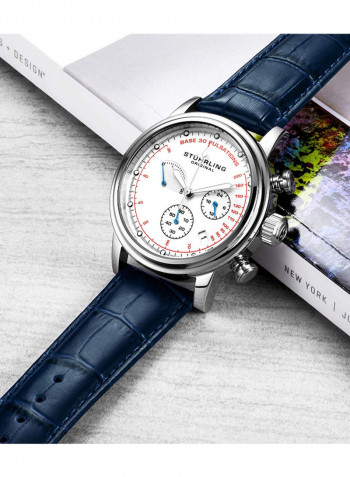 Men's Casual Leather Quartz Analog Wrist Watch 895.04