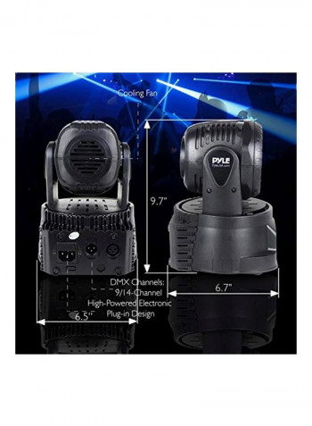 Rotating Party Stage Light Black 9.7x6.7x6.5inch
