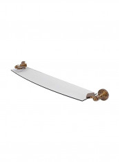 Dottingham Collection Wall Mounted Glass Shelf Clear/Golden 24x5x2.2inch