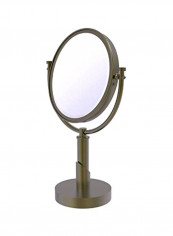 Tribecca Collection Brass Double Face Make-Up Mirror Antique Brass/Clear 8inch
