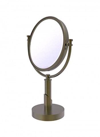 Tribecca Collection Brass Double Face Make-Up Mirror Antique Brass/Clear 8inch
