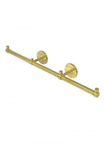 Prestige Skyline Collection Triple Arm Guest Towel Holder Polished Brass 22.2x2.7x3.5inch