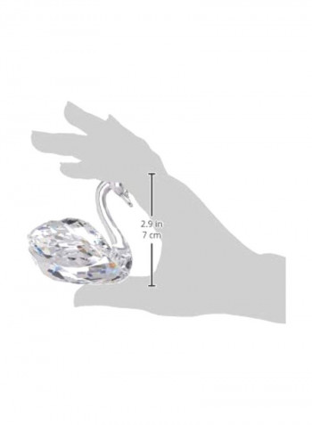 2-Piece Crystal Swan Set Clear 2.8x2x5.8inch