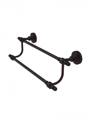 Retro Dot Collection Double Towel Bar Brown 18inch