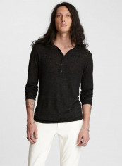 Long Sleeve Henley T-Shirt Black reviews Long Sleeve Henley T-Shirt Black