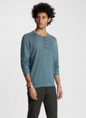 Long Sleeve Henley T-Shirt Blue reviews Long Sleeve Henley T-Shirt Blue