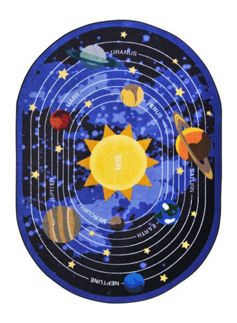Geography And Environment Oval Cosmic Wonders Rug Multicolour 5.4 x 7.8inch