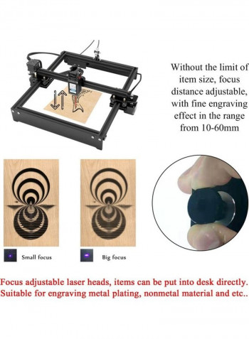 12V Desktop Single Arm Engraver Kit with Accessories Black